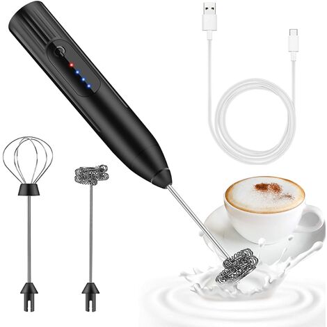 mousseur portable avec couvercle pour café chocolat chaud Mousseur à lait électrique fouets dœufs cappuccino latte