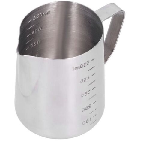 Mousseur à lait - FDIT - Pichet en acier inoxydable - Échelle de mesure - Service café/thé - Élégant