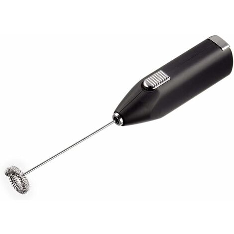 Mousseur à lait "Milchicopter" (en acier, moteur très puissant à 14 000 tours/minute, spirale spéciale, nettoyage facile, mousseur à lait, balai Matcha) Noir - DKSFJKL