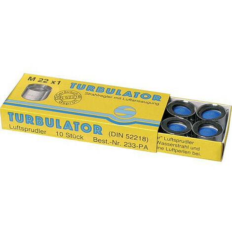 Mousseur avec aspiration d'air M 22 x 1femelle 10 pcs avec marque de controle