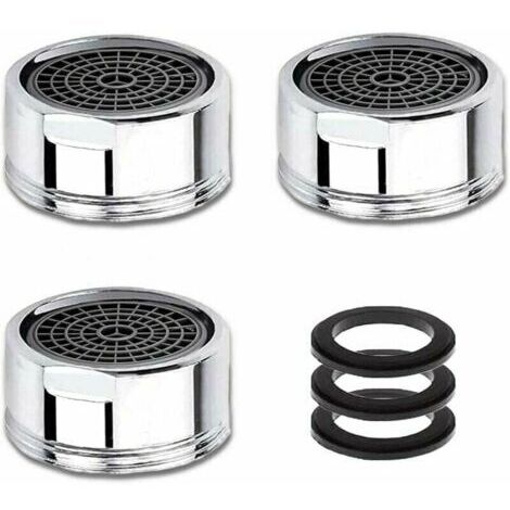 Mousseur de Robinet M20 3 PCS Aérateurs avec Filtre Acier Inoxydable Économiseurs d'Eau Filetage Mâle 20 mm Pour Robinetterie