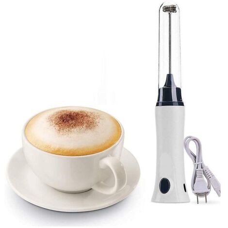 mousseur Lait Multifonctionnel, Tige De Brassage Pour Le Lait, Les Ufs Et Le Caf, Mlangeur Lectrique Main Rechargeable Interface
