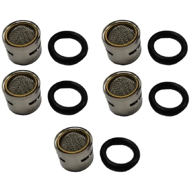 Mousseurs métal diamètre 3/8', 5 pièces.