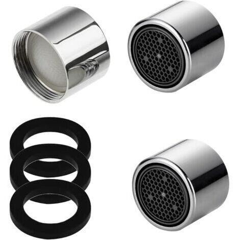 Mousseur Robinet M22, 3 Pièces Aérateur de robinet, Aerateur Robinet Economie Eau Avec Filtre en Acier Inoxydable pour Robinet Lavabo de Salle de Bain et Cuisine, Comprendre 3 Joints