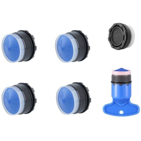 LUCKY-88 Mousseur Robinet M22, 5 Pièces Aerateur Robinet Economie Eau Avec Filtre, Aérateur de Robinet avec 2 Clé Robinet pour Robinet Lavabo de Salle de Bain et Cuisine