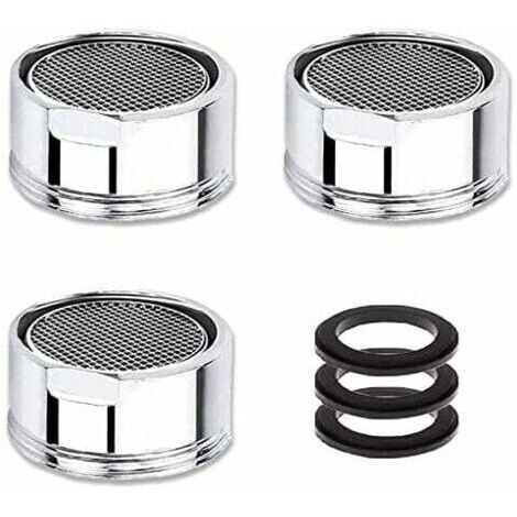 Mousseur Robinet M22/M21,5, 3 Pièces Aerateur Robinet Economie D'eau Avec Filtre en Acier Inoxydable, Aérateur de Filtre a Eau Robinet(21,5mm Filetage Mâle)