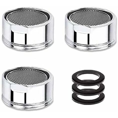 Mousseur Robinet M22/M21,5, 3 Pièces Aerateur Robinet Economie D'eau Avec Filtre en Acier Inoxydable, Aérateur de Filtre a Eau Robinet(21,5mm Filetage Mâle)-LIAIKI