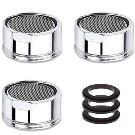 Mousseur Robinet M24, 3 Pièces Aerateur Robinet Economie D'eau Avec Filtre en Acier Inoxydable, Aérateur de Filtre a Eau Robinet(24mm Filetage mâle)