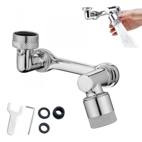 Mousseur Robinet Pivotant à 1080 ° Réglable Filtre Anti,éclaboussures Embout Robinet Robinet D'extension-ECONOMISEUR D'EAU
