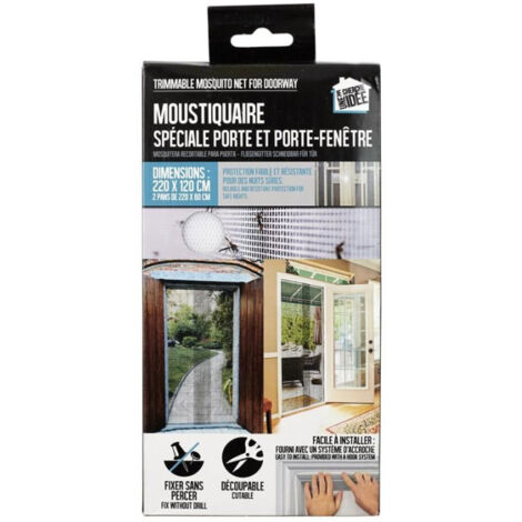 Moustiquaire à Découper "Porte" 220cm Blanc