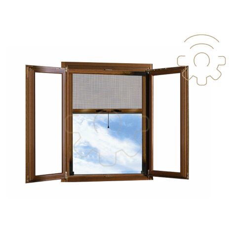 Moustiquaire A  rouleau pour fenA tre avec embrayage 140x170 couleur ivoire Ral 1013 moustiquaire
