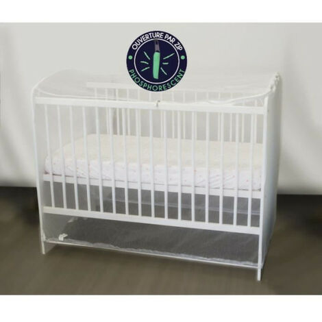 Moustiquaire adaptable en forme de housse - Blanc - 100 x 70 x 125 cm