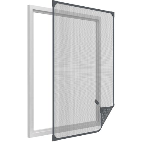 Moustiquaire avec cadre magnétique pour fenêtre blanc max 100x120 cm - Blanc