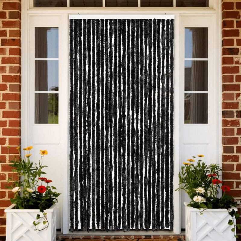 Rideau anti-mouches anthracite 100x230 cm chenille CON132902 DESIGN IN