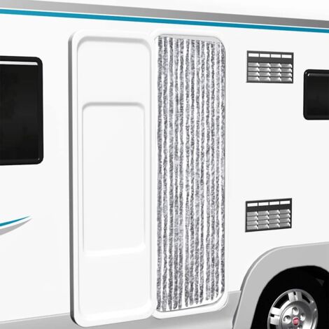 Moustiquaire Blanc et gris 56x185 cm Chenille