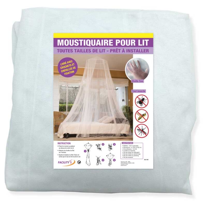 Moustiquaire ciel de lit Blanc 230 cm