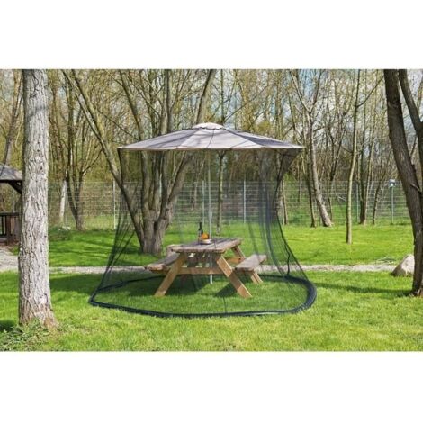 Moustiquaire cylindrique pour parasol - INFACTORY - Maille 220 - 330 x 250 cm