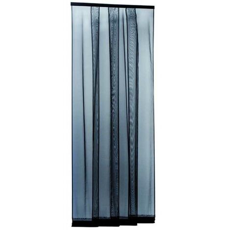 Moustiquaire de fenêtre 100x250 cm – Filet anti-insectes en polyester lavable – Montage simple avec contrepoids – Bandes anthracite – Blinky