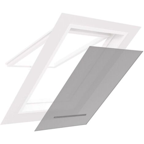 Moustiquaire de fenêtre de toit 170 cm x 140 cm – Polyester et acier inoxydable – Installation facile avec bande de fixation incluse – Easy Life