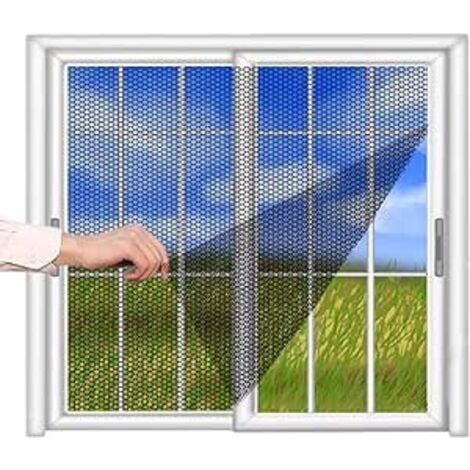 Moustiquaire de fenêtre en maille protectrice 130x150cm, lot de 3