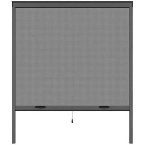 Moustiquaire de fenetre L125 x H145 cm en aluminium gris anthracite - Recoupable en largeur et hauteur
