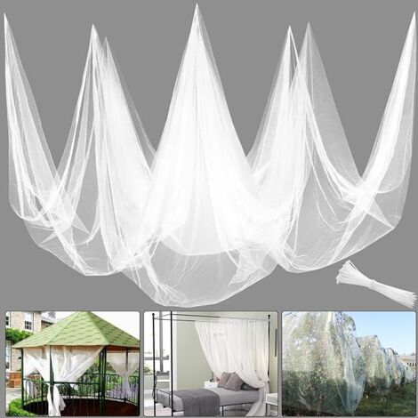 Moustiquaire de jardin/terrasse, maille respirante, anti-oiseaux et anti-insectes, peut également servir à couvrir les légumes, 3 x 10 m,blanc.
