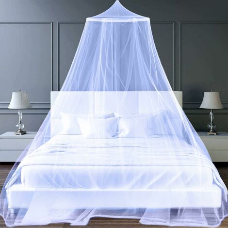 MEMKEY Moustiquaire de Lit, Ciel De Lit Fille Adulte Tulle, Universelle Moustiquaire lit Double Tulle Tissu moustiquaire Voyage exterieure Insect Ecran, Lit Simple Moustiquaire Pliable Ciel de lit Bebe