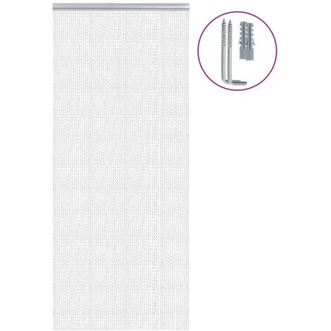 Moustiquaire de porte à chaîne 90x200 cm aluminium vidaXL