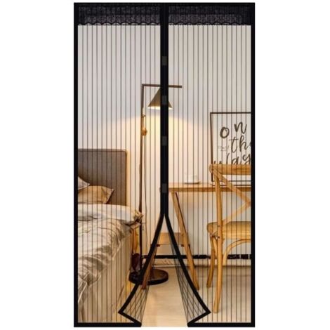 Moustiquaire de Porte Magnétique Fermeture Automatique Rideau Porte Anti Insectes Mouche Moustique avec Aimants sans (100x220cm)