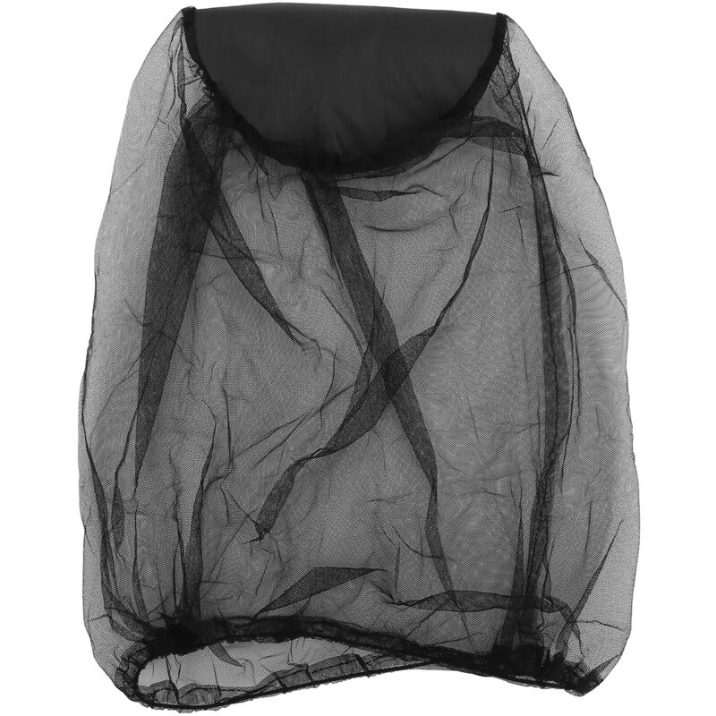 Moustiquaire de Tête pour Randonnée Pêche Camping - Protection Anti-Moustiques Noir