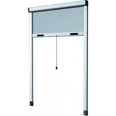 Moustiquaire en aluminium Hu-Firma verticale blanc, 100x250 cm