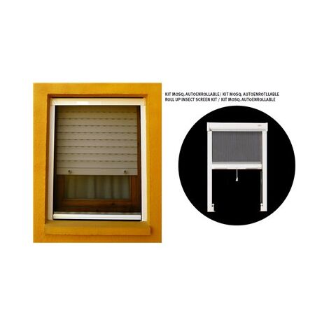 Moustiquaire enroulable blanche 100x150 cm
