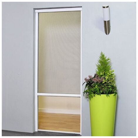 Moustiquaire Enroulable Verticale Alu H230 cm x L125 cm Marron - Moustikit Confort