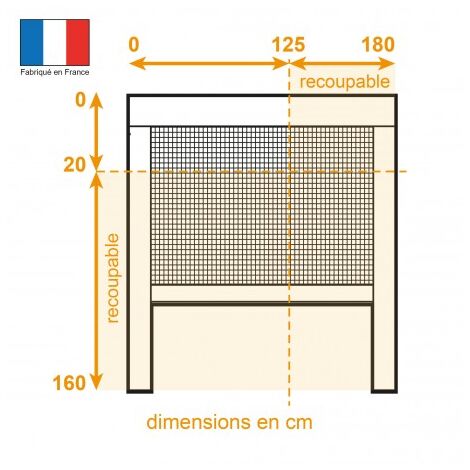 Moustiquaire enroulable verticale pour fenêtre – Aluminium extrudé – H 160 cm x L 180 cm – Toile en fibre de verre anti-insectes – Moustikit