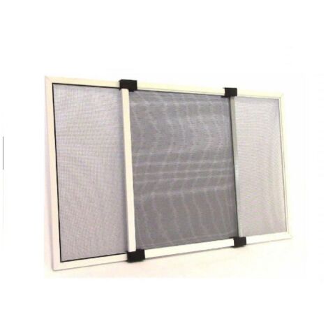 Moustiquaire extensible Ivoire Ral 1013 75x50 cm – Compatible volets roulants – Brosse pour étanchéité – Pour fenêtres et portes-fenêtres