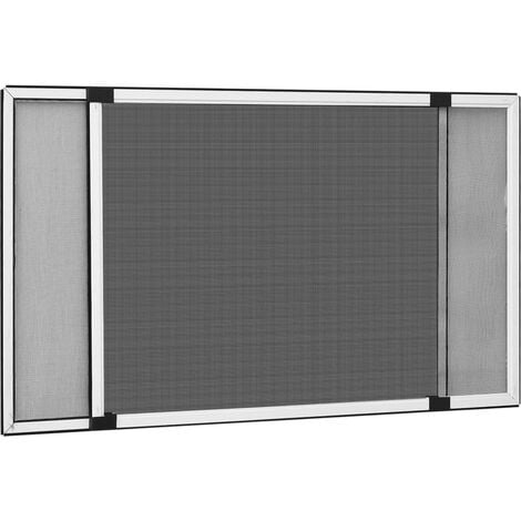 Moustiquaire extensible pour fenêtres Blanc (75-143)x50 cm