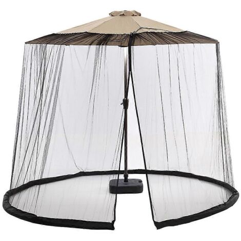 Moustiquaire extérieure pour jardin, camping et parasol – Filet anti-insectes 300x230cm – Couverture de protection solaire noire pour pelouse et ombrière.