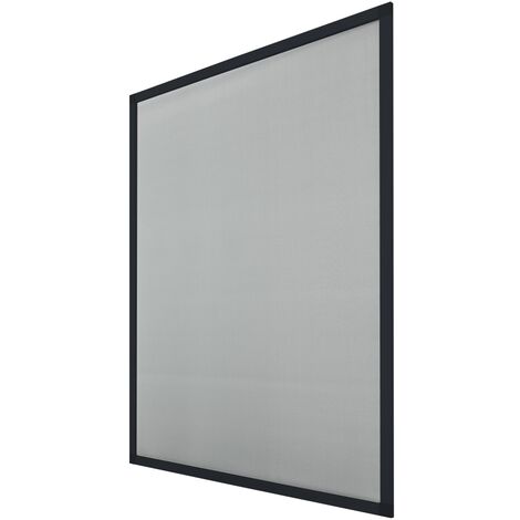 Moustiquaire fenêtre 130x150 cm cadre aluminium anthracite anti moustique mouche