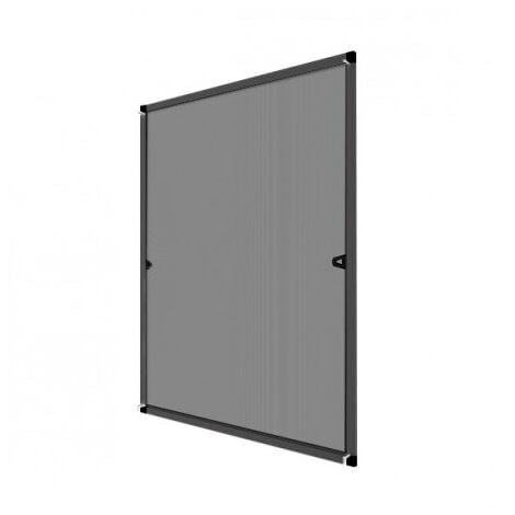 Moustiquaire fixe alu 150 cm x 150 cm, coloris gris