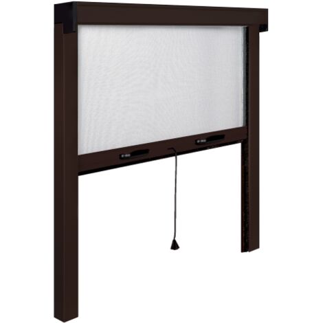 Moustiquaire IRS-CE aluminium marron 140x170 cm vertical pour fenA tres