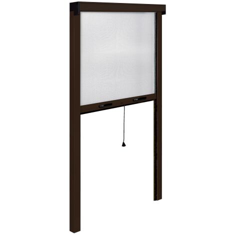 Moustiquaire IRS-CE aluminium marron 140x250 cm vertical pour balcon balcons