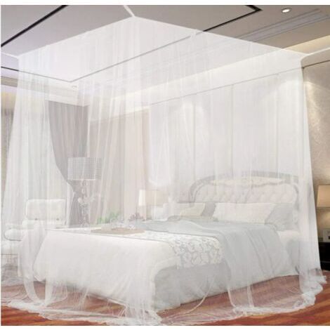 Moustiquaire Lit Extra Large 190x210x240cm, Baldaquin pour Lit Simple et Double, Protection Anti Insectes
