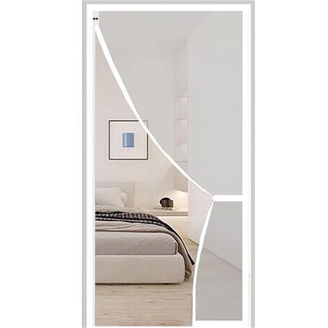 Moustiquaire magnétique 120 x 220 cm, blanc, pour empêcher les insectes d'entrer.