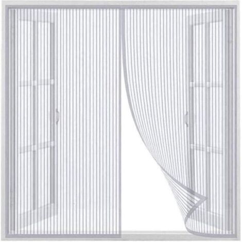 Moustiquaire - Magnétique - 120x120cm - Maille Ultra Fine - Fermeture Automatique - Blanc