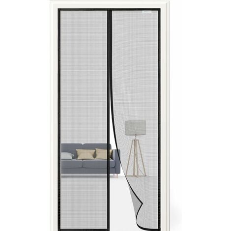 Moustiquaire magnétique 120x220 cm, rideau anti-moustique, sans perçage - noir