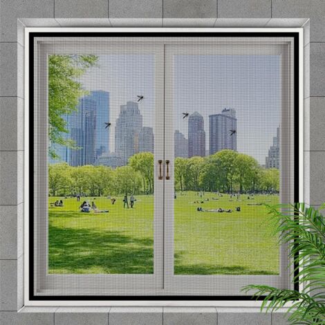 Moustiquaire magnétique, Moustiquaire de fenêtre réglable, Sans perçage ni vissage, 110 x 120 cm