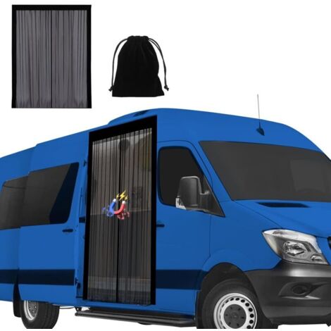 Moustiquaire magnétique pour Mercedes-Benz Vito, avec boucle magnétique, pour voiture, camping-car ou caravane (150 x 110 cm)