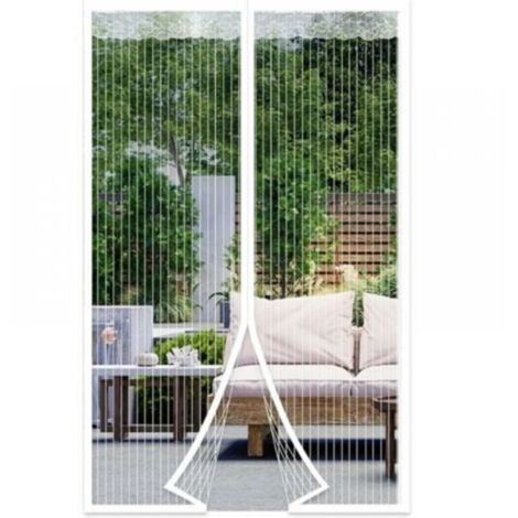 Moustiquaire magnétique pour porte 140x220 cm, rideau anti-mouches, fermeture automatique, kit de pose, bande adhésive