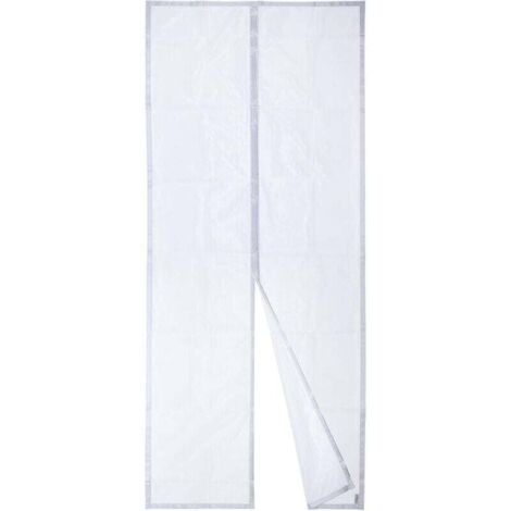 Moustiquaire Magnétique Pour Porte Apalus, Rideau en Maille, Joint Magnétique de Haut en Bas avec Fermeture Automatique, Maintient l'air frais à l'intérieur (90x210cm, Blanc)