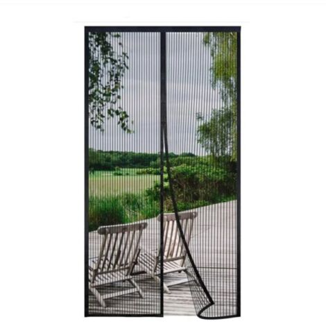 Moustiquaire Magnétique pour Porte-Fenêtre - 90x210cm - Rideau Anti-Moustiques à Fermeture Automatique avec Maille Ultra-Fine